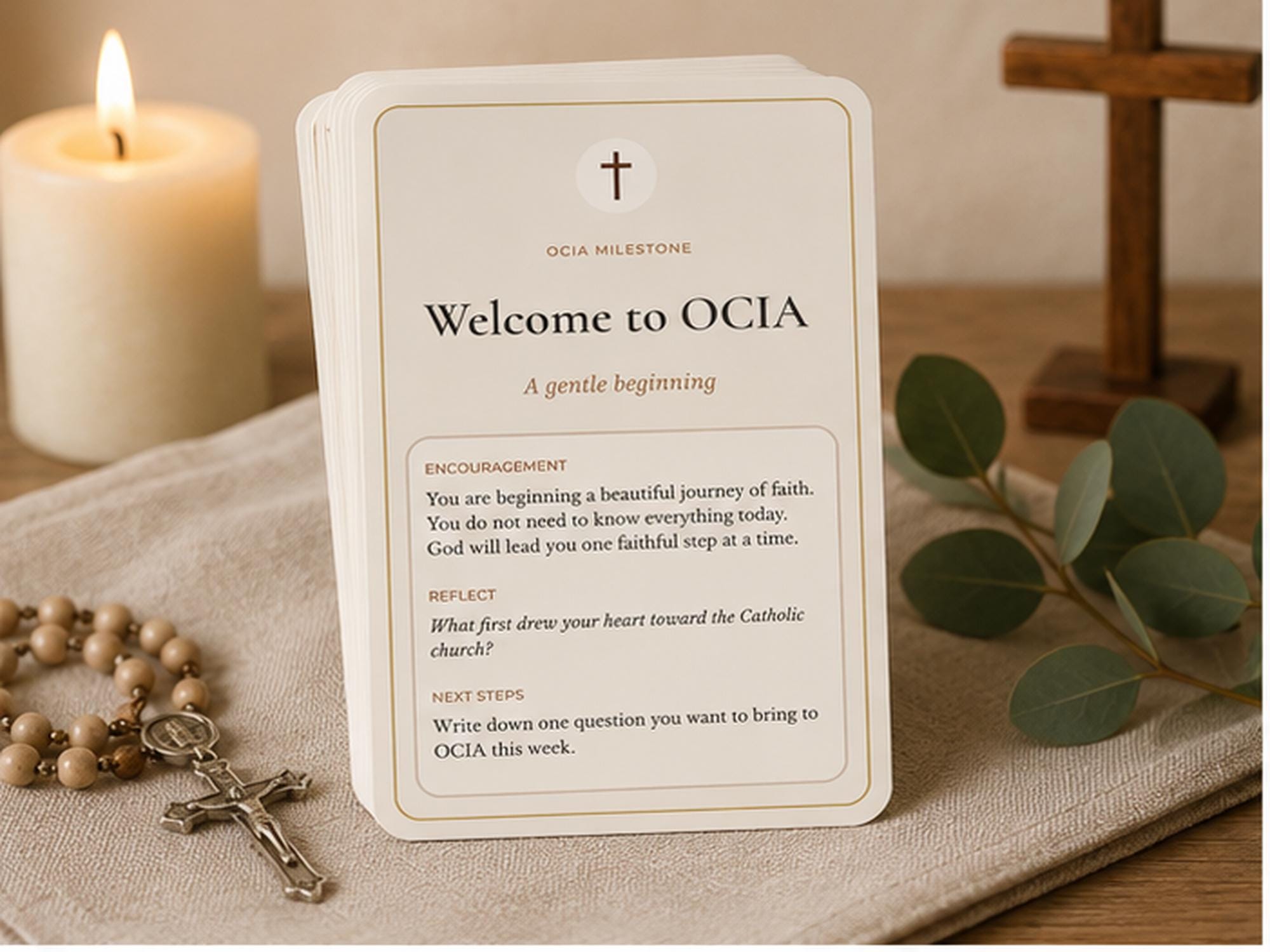 OCIA Milestone Cards | Catholic Faith Journey, Confirmation, Easter Vigil Gift Set