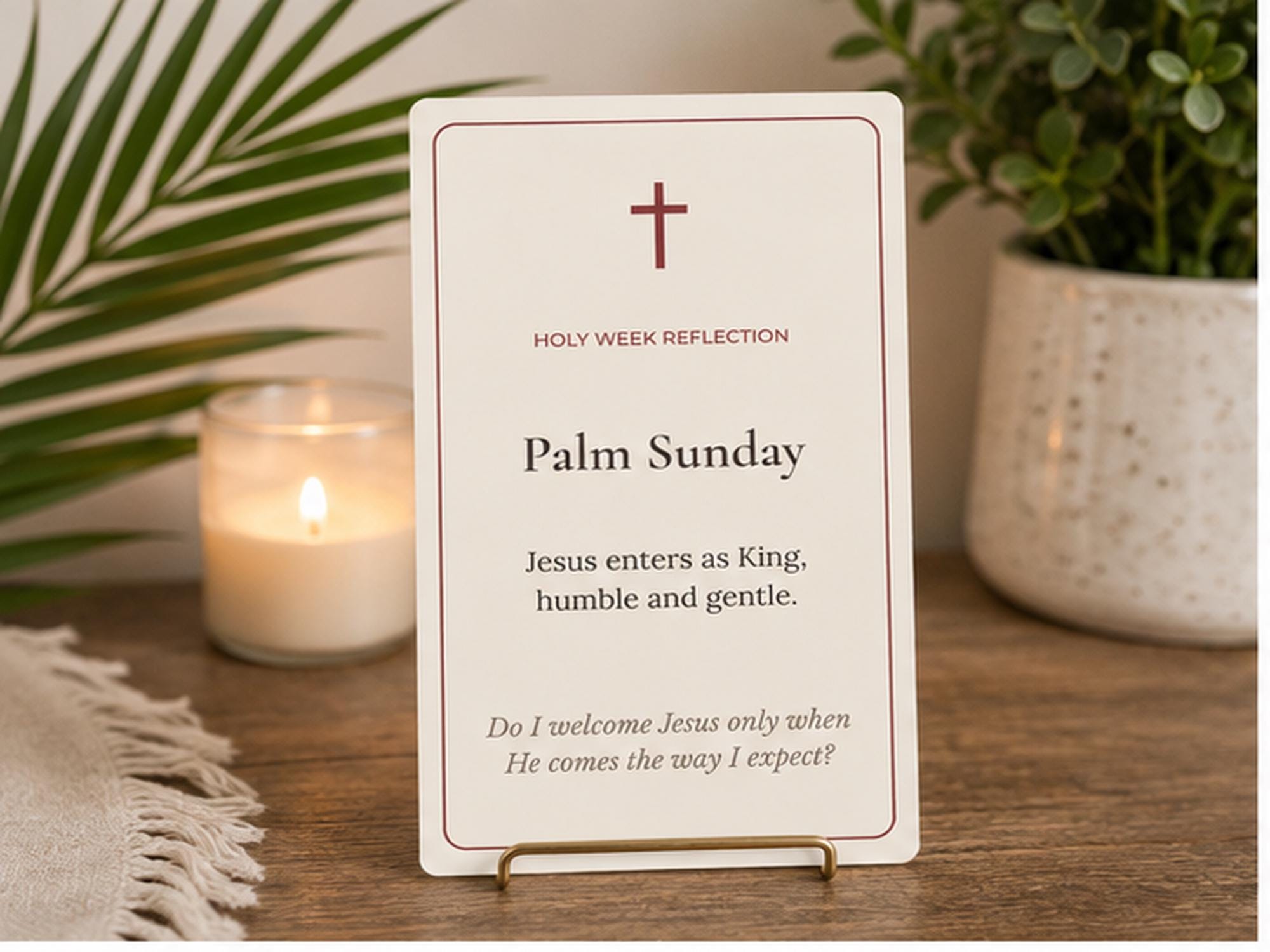 Catholic Holy Week Reflection Cards | Lent Devotional Faith Cards