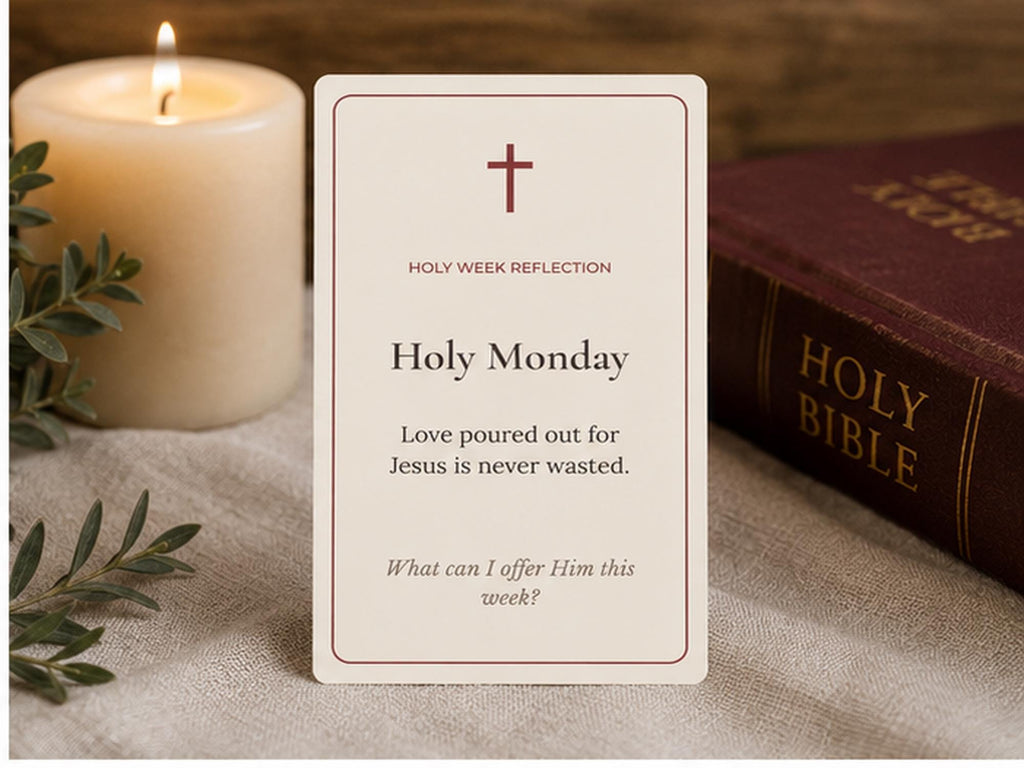 Catholic Holy Week Reflection Cards | Lent Devotional Faith Cards