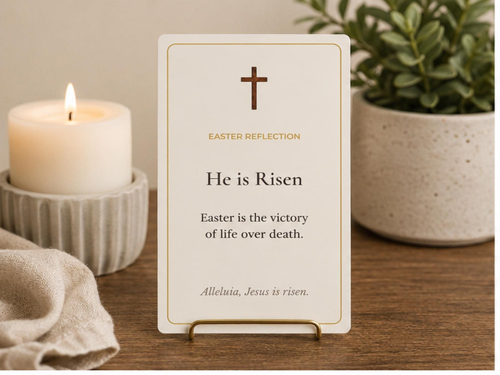 Catholic Easter Reflection Cards | Scripture Devotional Set, Prayer Prompt Cards