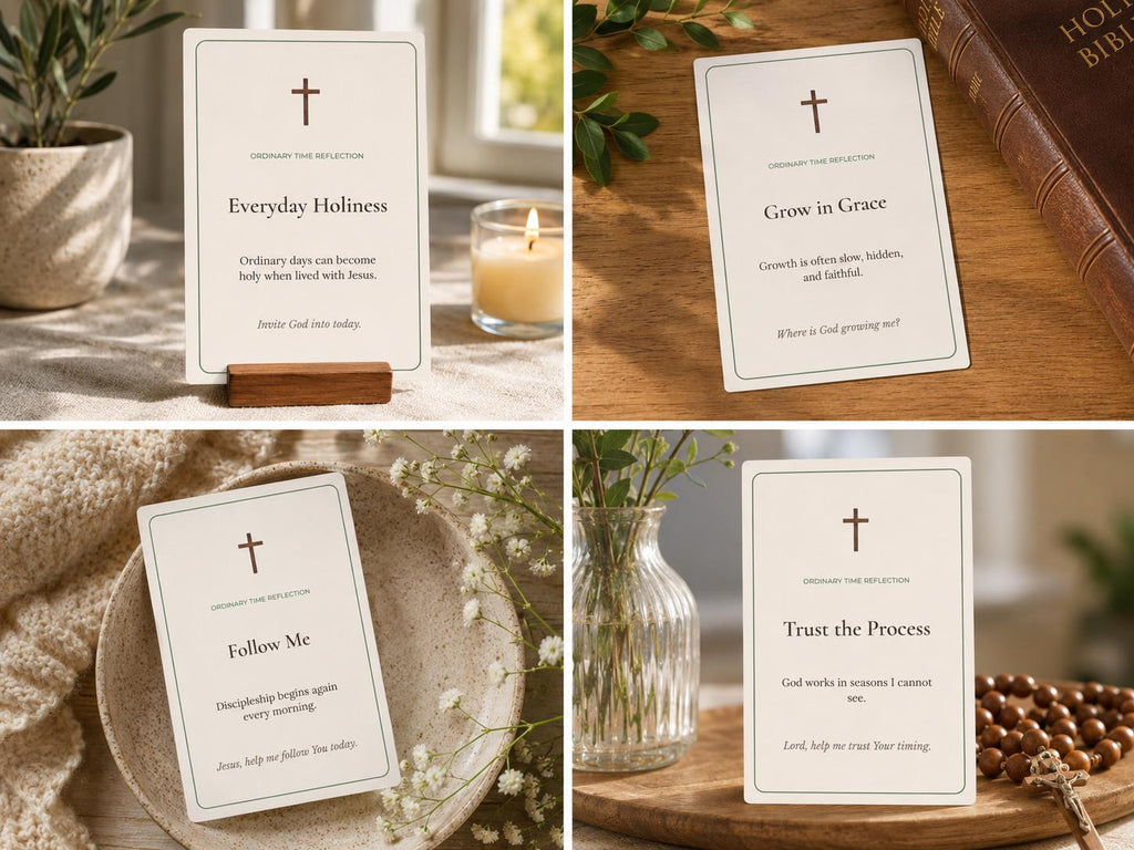 Catholic Ordinary Time Reflection Cards | Scripture Meditation Devotional Set