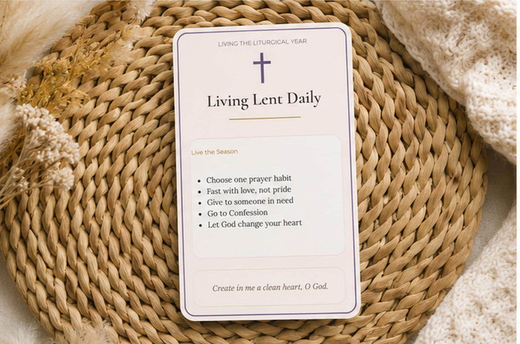 Living Liturgical Year Cards | Catholic Seasonal Devotional Prayer Set (12 Cards)